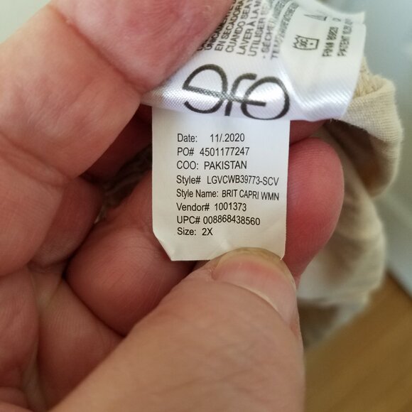 Gloria Vanderbilt Casuals Capri Pants Summer Size 2X Plus - Picture 14 of 14